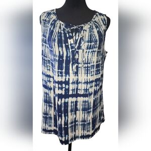 Crosby Tie Neck Tank Top, Womens Large